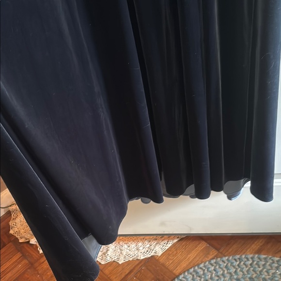 Plunge Neckline Blue and Black Maxi Dress - Picture 7 of 7